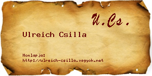 Ulreich Csilla névjegykártya